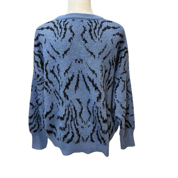 Cinq à Sept Paris Rhinestone Applique Wool Animal Patterned Sweater - Picture 5 of 9